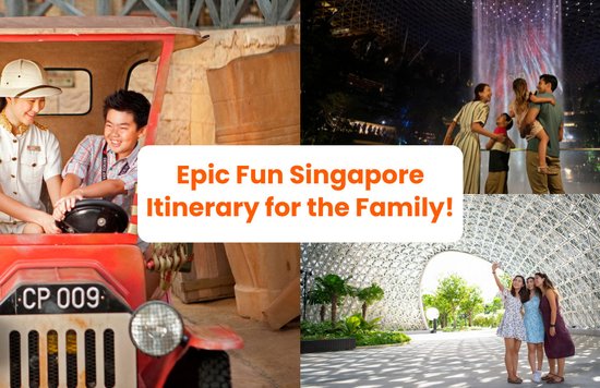 a collage of photos including famous attractions in singapore
