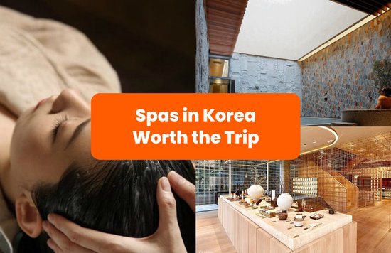 collage of relaxing Spas in Korea