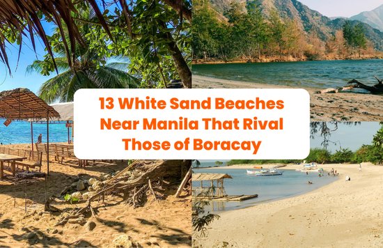 White sand beaches