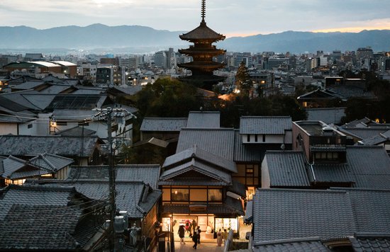 A view of one of Kyoto’s neighborhoods