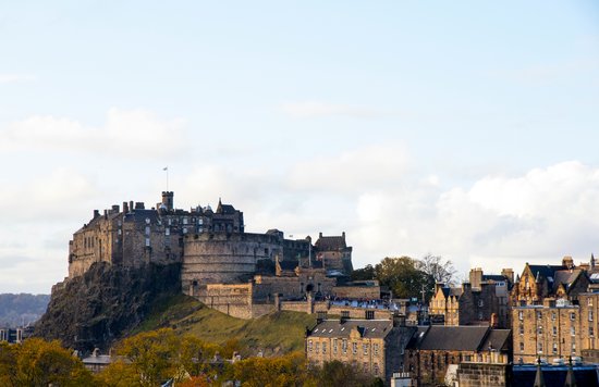View of Edinburgh Castle from afar