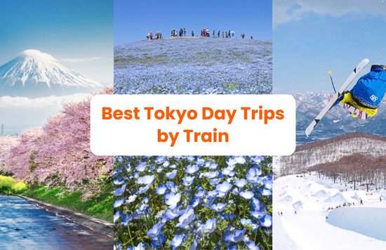 A photo collage of tourist spots in Tokyo, Japan
