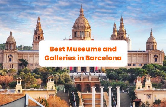 National Art Museum of Catalonia on Montjuïc hill in Barcelona with domed towers and stairways.
