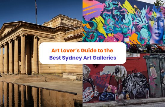 Sydney art galleries - Collage of Sydney art galleries, contemporary museums, and vibrant street art murals