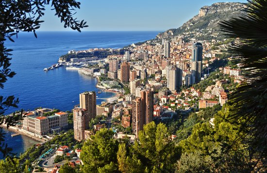 Scenic overlook from Mont Boron with Nice and the French Riviera below