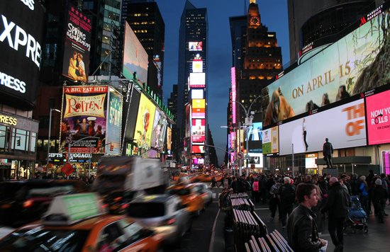 Times Square in New York City | Photo Credits: Owen Barker on Pexels