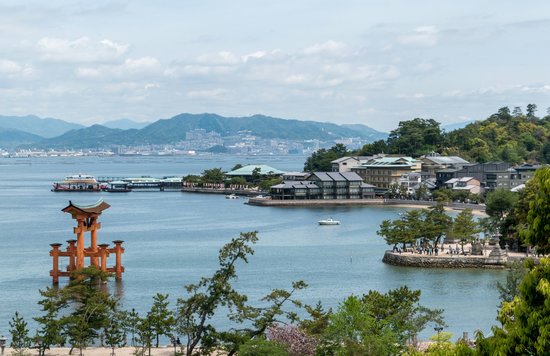 Aerial view of Miyajima Island