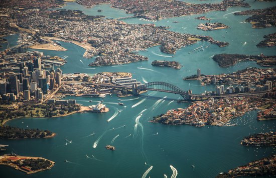 Bird's-eye view of Sydney, Australia