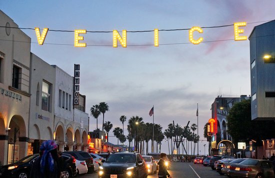 Venice Beach Boardwalk at night | Photo Credits: Steve Boland on Flickr