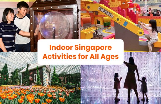 Collage of indoor activities in singapore