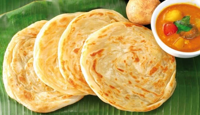 Bánh roti prata là một trong 30 món ăn ở singapore phải thử