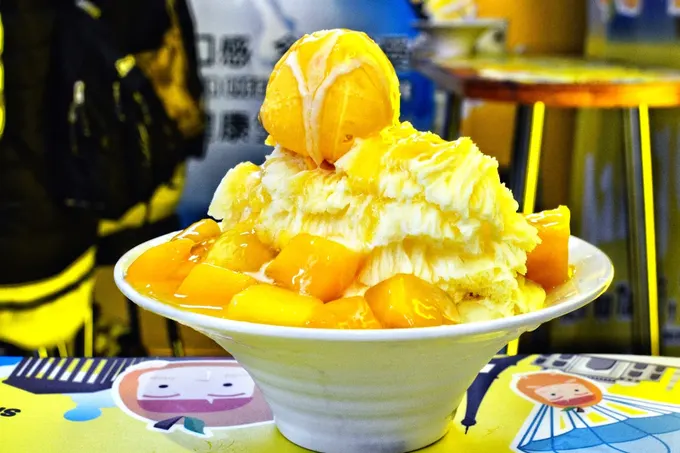 đá tuyết xoài là một trong 10 món ăn ngon ở đài loan