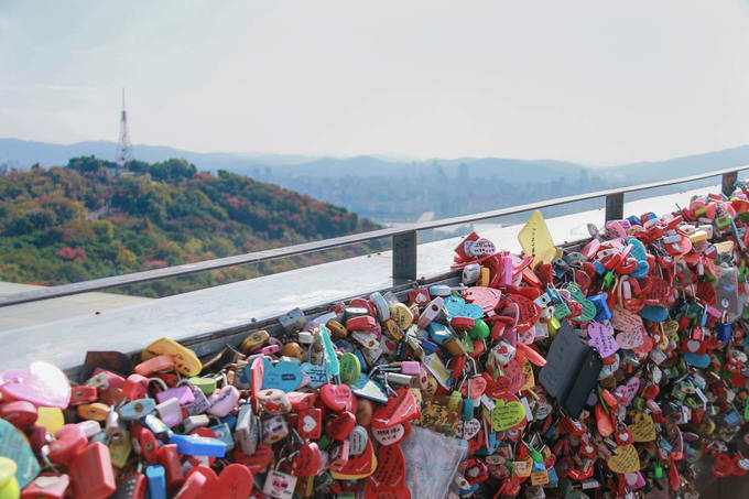 chìa khóa tình yêu tại tháp namsan