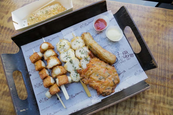 các loại chả cá tại nhà hàng Busan Goraesa Fishcake Haeundae