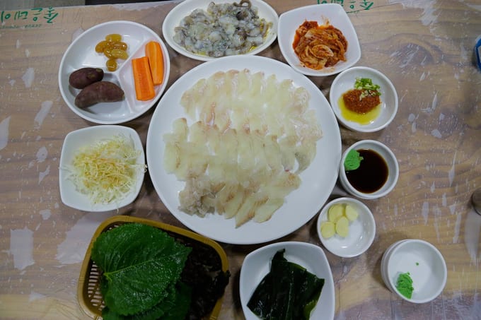 các món hải sản sống tại chợ cá jagalchi