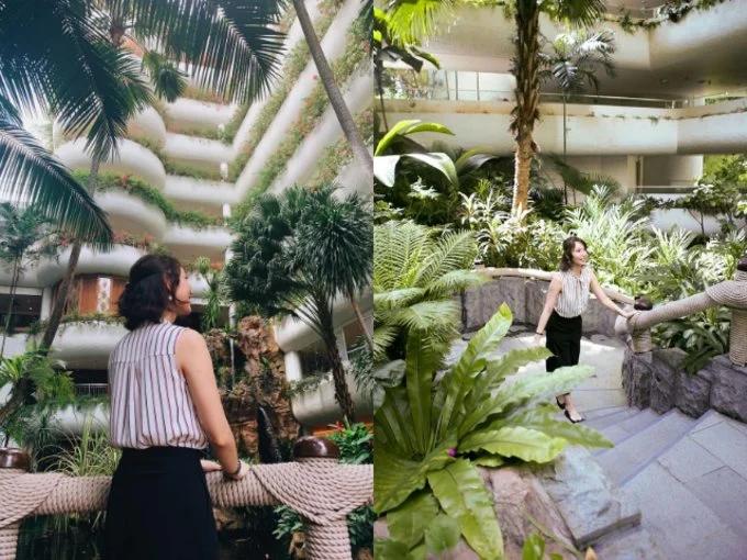 shangrila hotel singapore waterfall