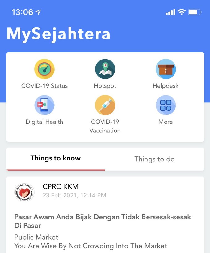 How to check vaccination status in mysejahtera