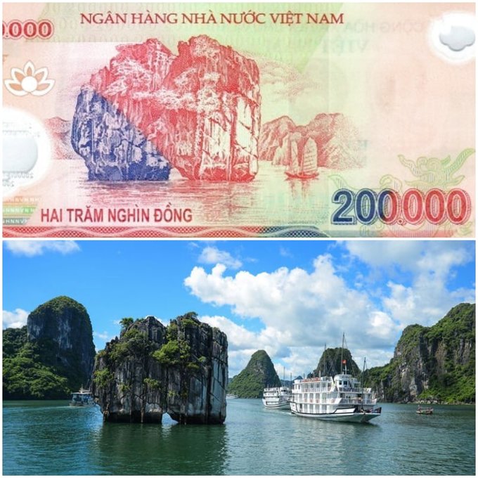 Tờ 200.000 Đồng: Hòn Đỉnh Hương, Vịnh Hạ Long