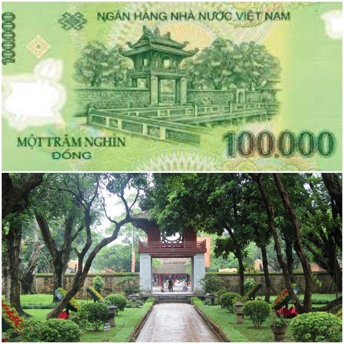  Tờ 100.000 Đồng: Văn Miếu - Quốc Tử Giám, Hà Nội
