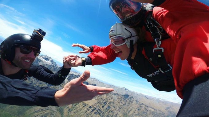Skydiving on your bucket list? Achieve this in Queenstown! Image credits: @nzoneskydive