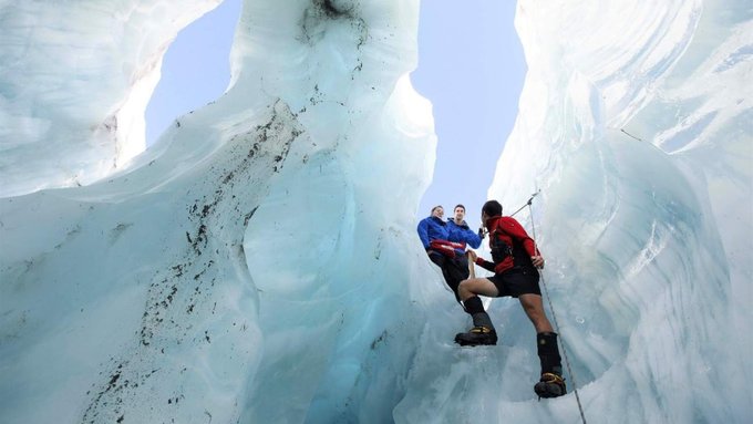 Learn how to walk on ice when you visit Franz Josef Glacier!