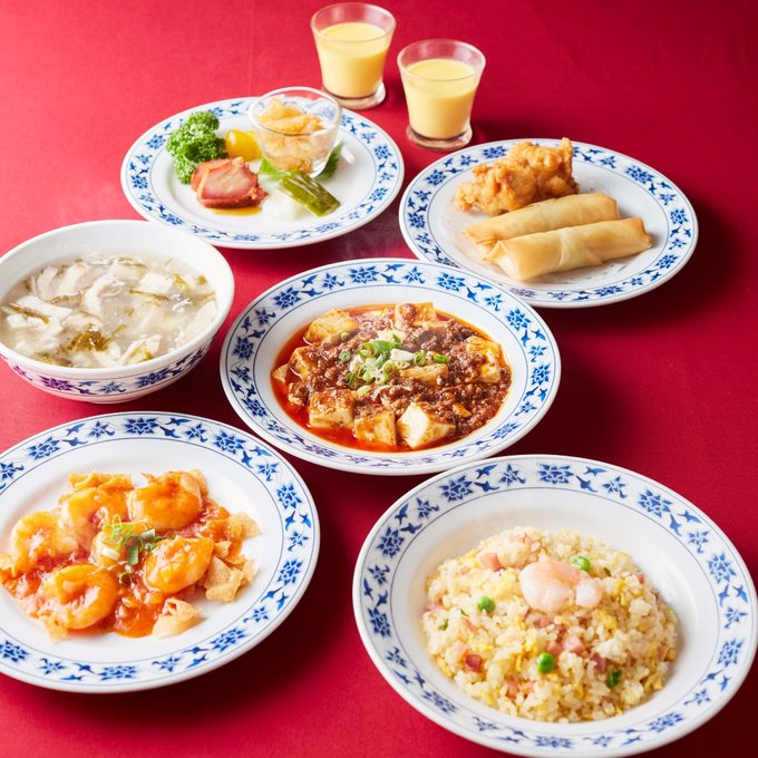 横浜中華街 小島食器 中華柄 中華皿 11点セット