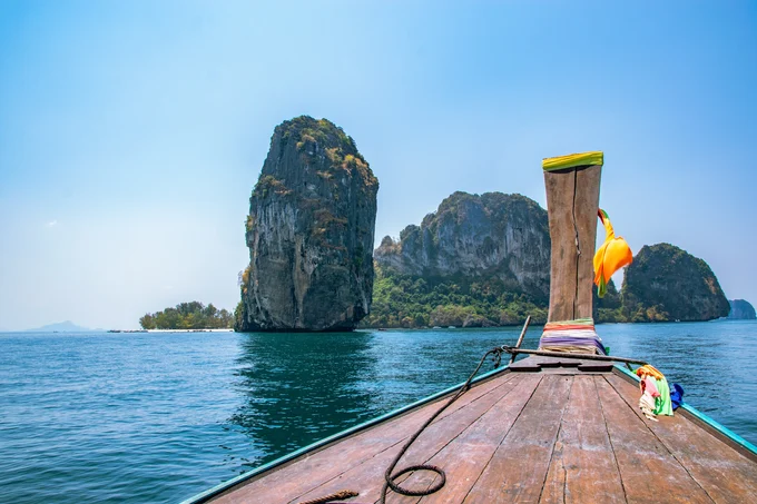 A Dock With A View Of A Krabi Island
