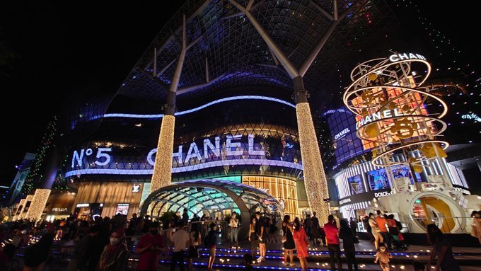 At ION Orchard, witness Chanel's tallest festive installation in