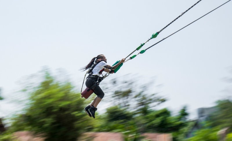 Human Slingshot and Bungy Jump at Sanook Park Pattaya