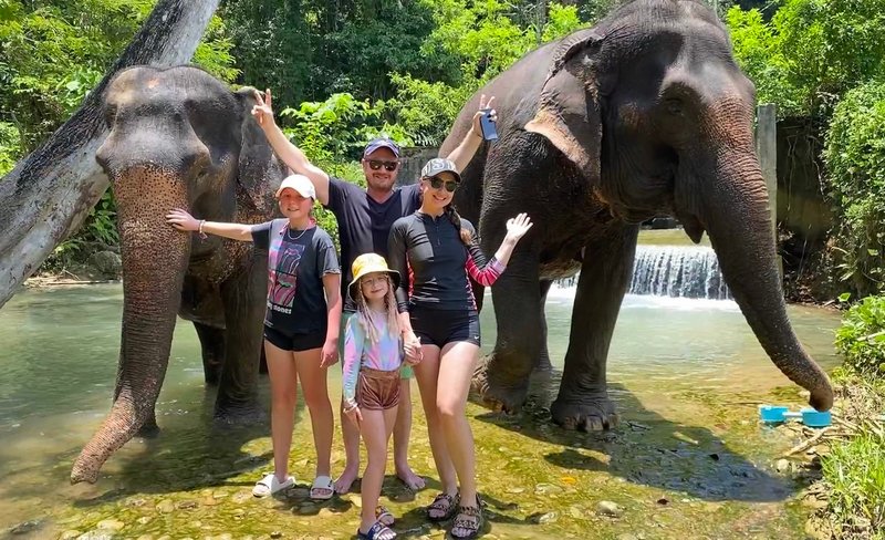 Half Day Tour to Krabi Elephant Care House & Wat Tham Suea (Tiger Cave Temple)