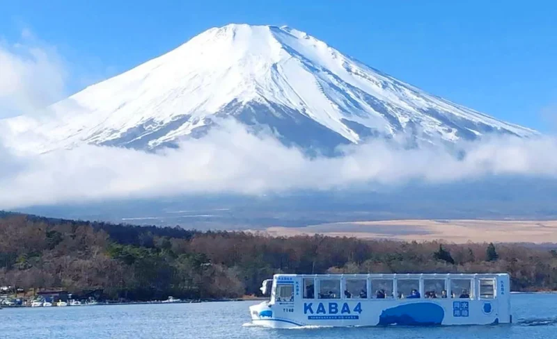 [Mt. Fuji Twin Lakes Experience Tour] Lake Yamanaka & Hirano Beach Stroll/KABA Amphibious Bus/Lake Yamanaka Swan Lake Cruise & Oshino Hakkai & Lake Kawaguchi Experience Day Trip (From Tokyo)