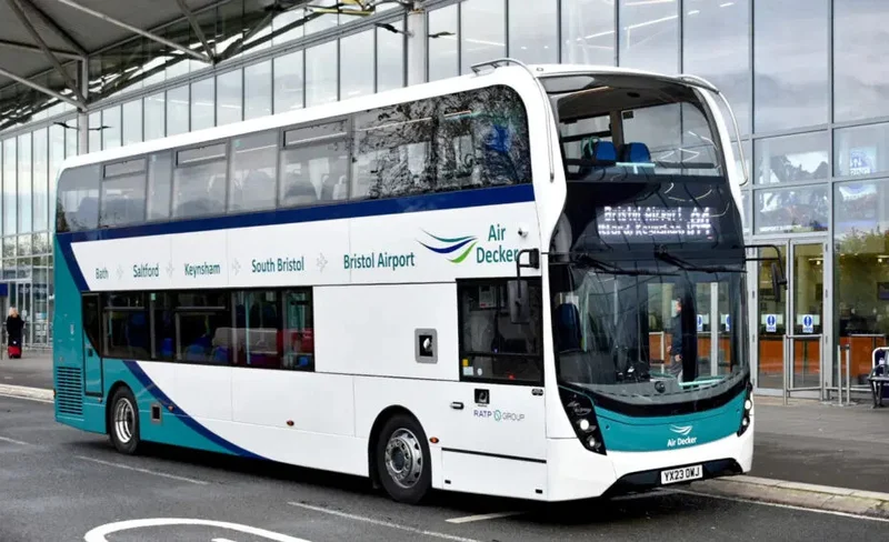 Air Decker Airport Bus from Bristol Airport to Bath Bus Station or South Bristol
