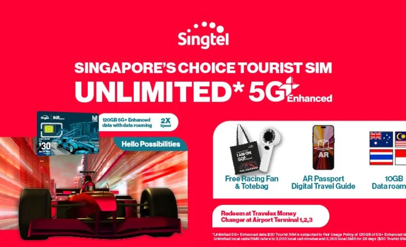 Singtel 5G Singapore SIM Card (SG Airport & City Pick Up)