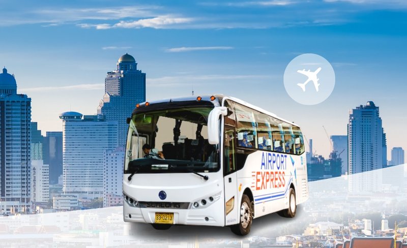Shared Airport Bus Transfer between Suvarnabhumi Airport (BKK) and Bangkok Downtown