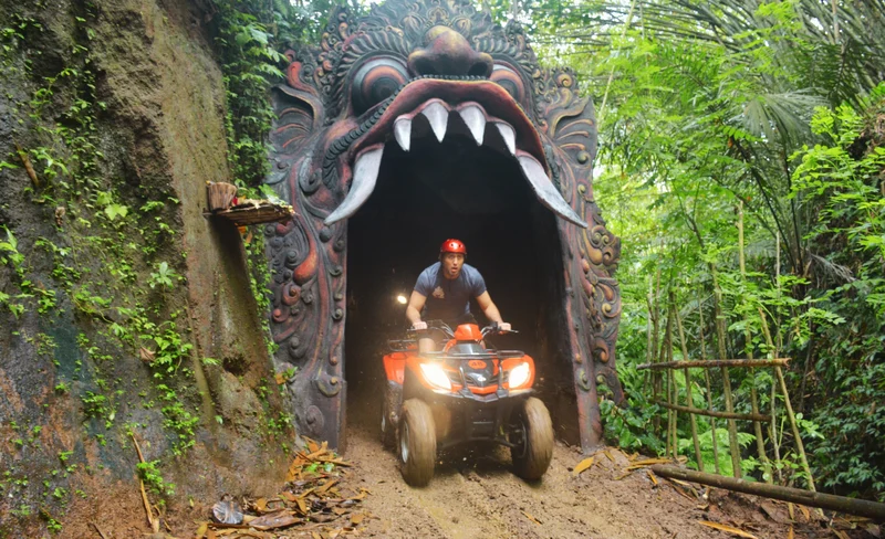 Ubud ATV Quad Bike Through Barong Cave at Dadi Bali Adventure