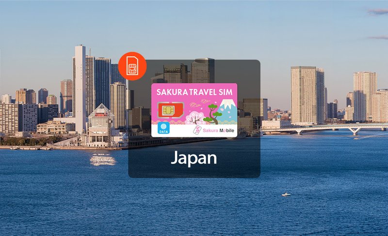 Unlimited Data 4G SIM Card (Multiple JP Airport Pick Up) for Japan from Sakura Mobile