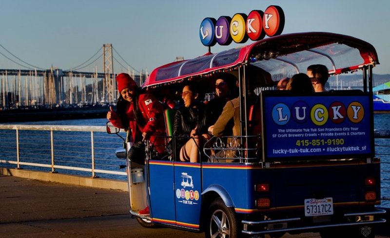 Private San Francisco Sunset or Lights Night Tour by Lucky Tuk Tuk