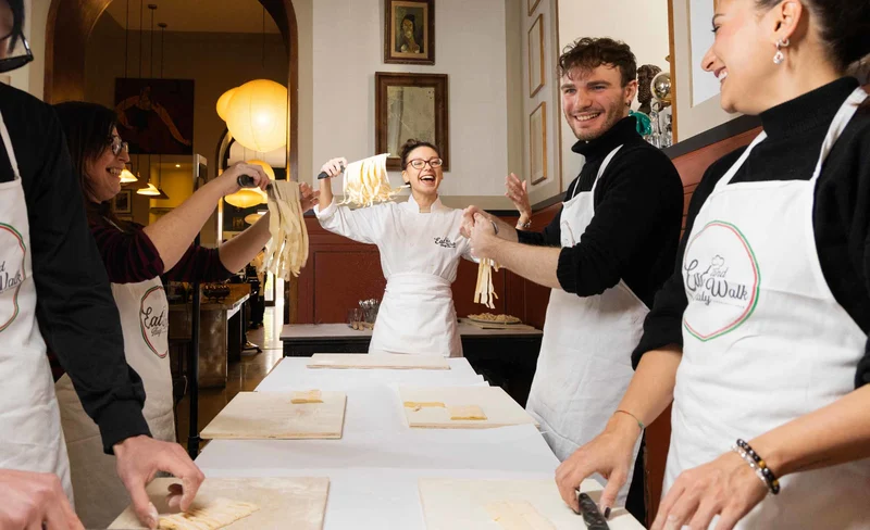 Pasta and tiramisu making class with wine and limoncello