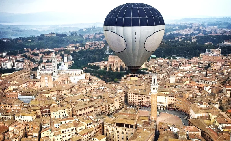 Hot Air Balloon Group Flight over Siena