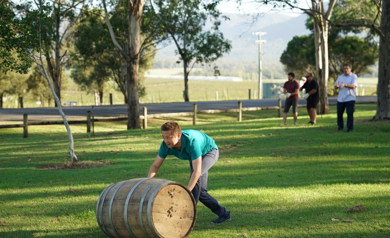 Private Hunter Valley Wine Barrel Rolling Experience
