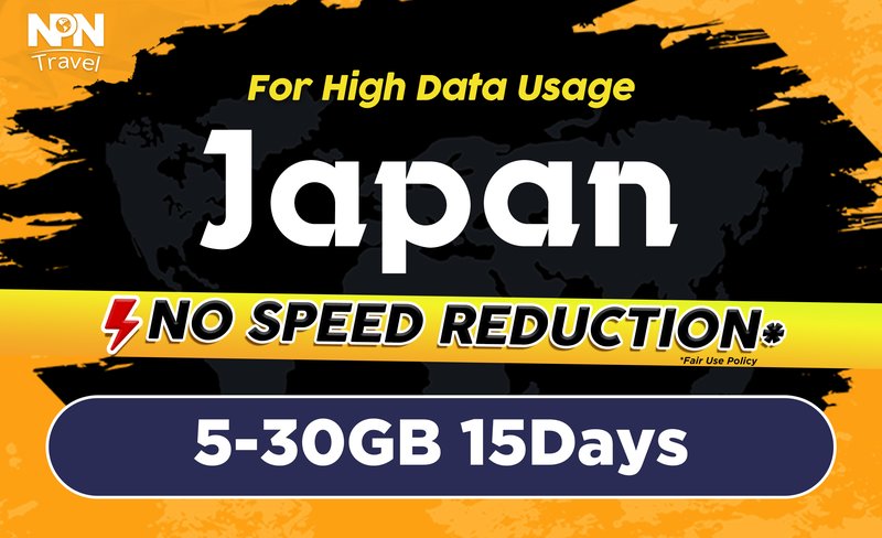 5-30GB 15Days 4G SIM Card (SG Delivery) for Japan