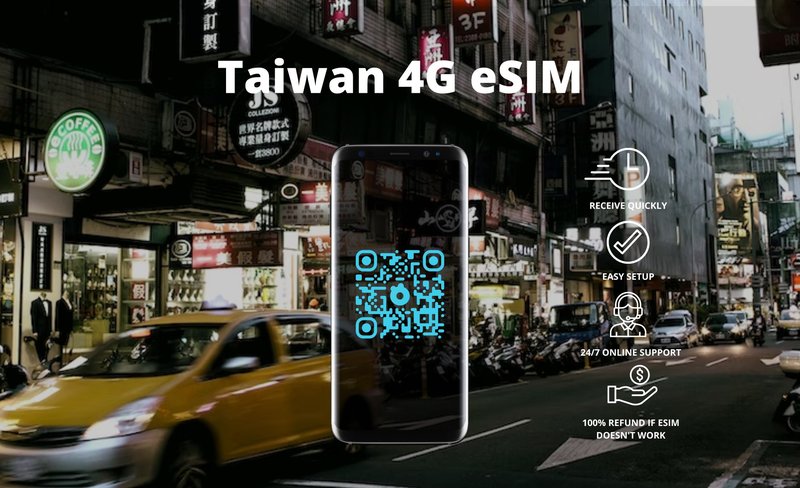 eSIM for Taiwan (QR code activation via email)