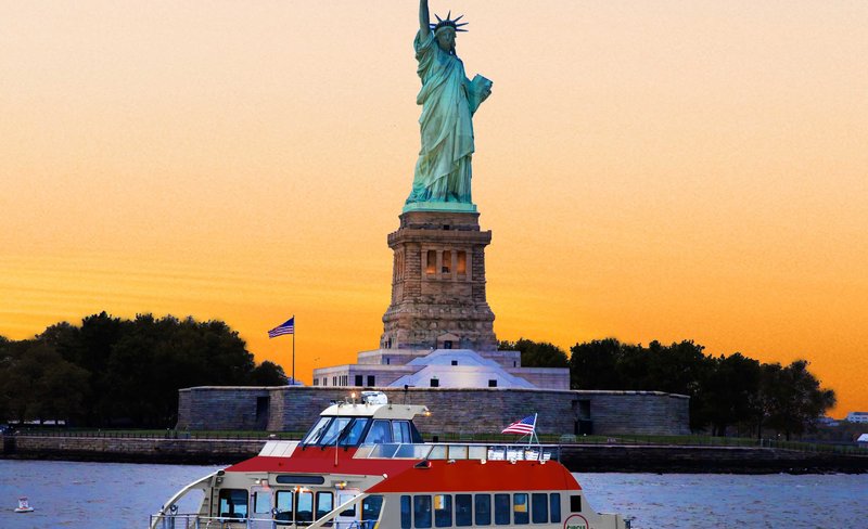 Statue at Sunset Cruise Experience in New York