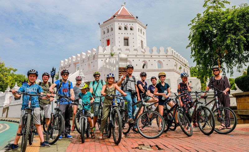 Historical Guided Bike Day Tour in Bangkok
