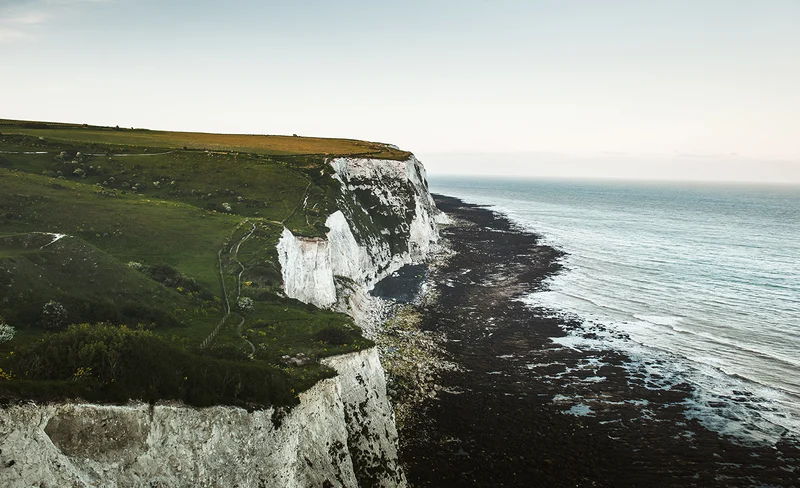 Iconic Cliffs of Dover & Kent from London