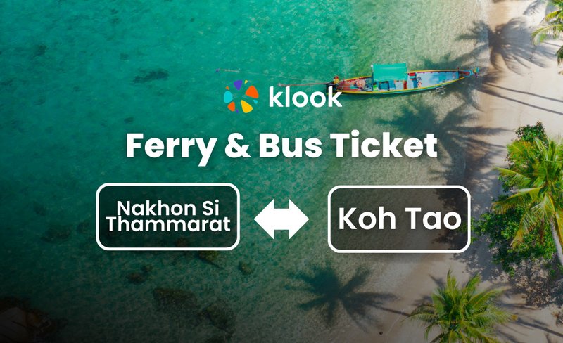 Ferry & Bus Ticket between Nakhon Si Thammarat (Airport) and Koh Tao by Lomprayah