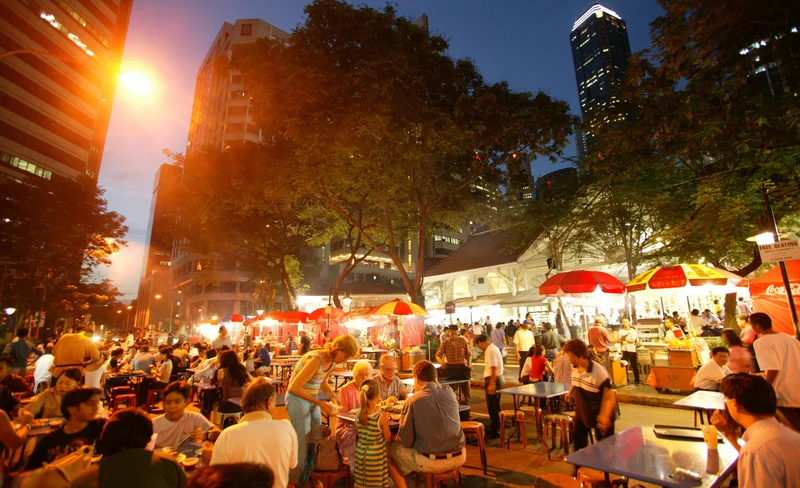 Singapore Lau Pa Sat & Marina Bay Half-Day Night Tour