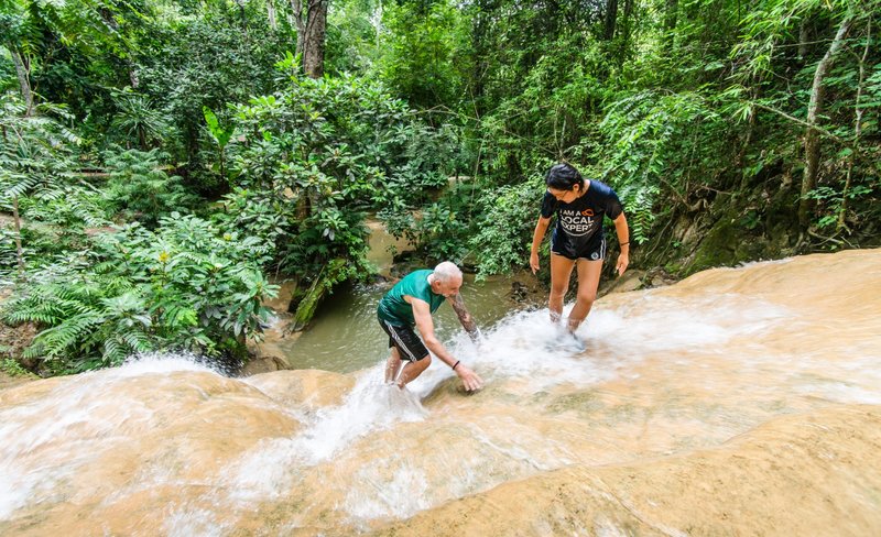 Sticky Waterfall Climbing Adventure in Chiang Mai