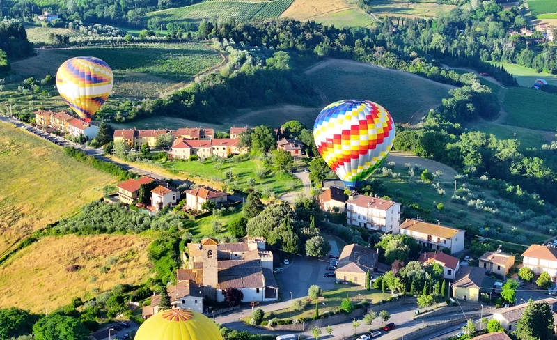 Private hot air balloon flight experience in Tuscany