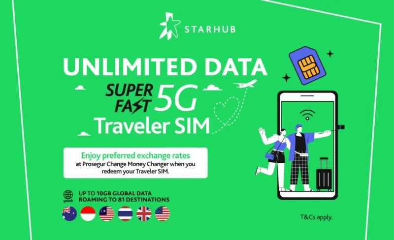 StarHub 5G Singapore SIM Card (SG Airport Pickup)
